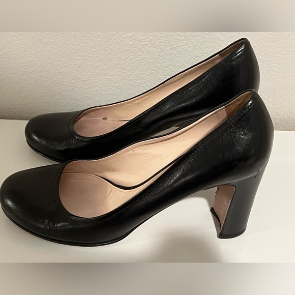 Black Leather Prada Heels - Picture 1 of 5
